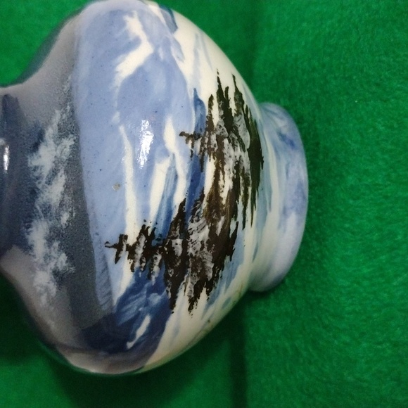 Vintage Ceramic Vase Hand painted - Picture 3 of 9